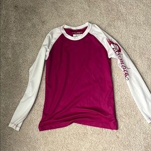 Pink and White Kids Long Sleeve Shirt